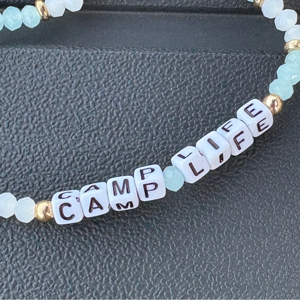 Beaded Stretch Bracelets Lot of 10 Inspirational Gifts Camp Warrior Love Be You